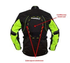 Cappa Racing Bunda moto UNISEX ROAD textilní černá/zelená S