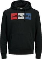 Jack&Jones Plus Pánská mikina JJECORP Regular Fit 12163777 Black (Velikost 7XL)