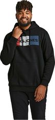 Jack&Jones Plus Pánská mikina JJECORP Regular Fit 12163777 Black (Velikost 7XL)