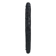 RealRock Slim oboustranné dildo 35,5 cm - černé