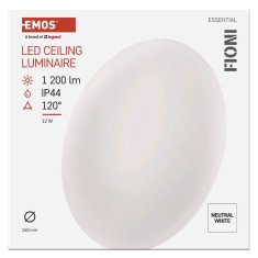 Emos LED přisazené svítidlo FIONI, kruhové bílé 12W neutrální bílá, IP44
