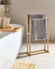 Beliani Bambusový stojan na ručníky 45 x 84 cm světlé dřevo HOBOKEN