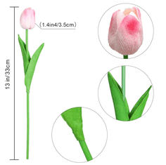 Camerazar Dekorativní kytice umělých tulipánů, růžová, 10 ks