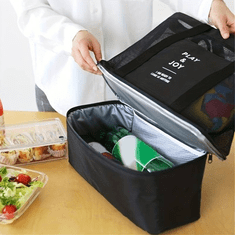 Camerazar LUNCH BOX plážová termotaška přes rameno dvojitá černá