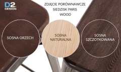 Intesi Židle Paris Arms Wood černá, sedák borovice natural