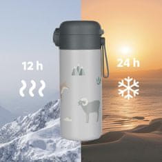 ZOPA Termoska na tekutiny s brčkem a silikonovým držákem 350 ml Mountains