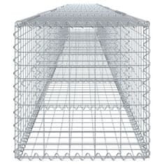 Vidaxl Gabionový koš s víkem 800 x 50 x 50 cm pozinkované železo