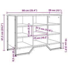 Vidaxl Botník dub sonoma 90 x 38 x 61,5 cm kompozitní dřevo