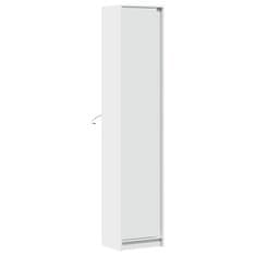 Vidaxl Skříň highboard s LED bílá 41,5x32,5x200 cm kompozitní dřevo