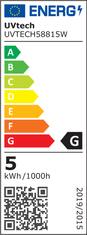 UVtech LED žárovka, 2W E27, oranžová bez obsahu modré Výkon: 5W