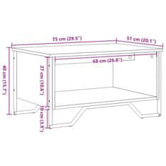 Vidaxl Konferenční stolek dub sonoma 75 x 51 x 40 cm kompozitní dřevo