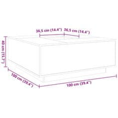 Vidaxl Konferenční stolek bílý 100 x 100 x 40 cm kompozitní dřevo