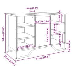 Vidaxl Koupelnová skříňka pod umyvadlo dub sonoma 91x35x60 cm kompozit