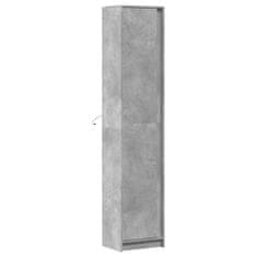 Vidaxl Skříň highboard s LED betonově šedá 41,5x32,5x200 cm kompozit