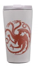 CurePink Nerezový cestovní hrnek Game Of Thrones: Targaryen's Mother Of Dragons - Matka draků (objem 300 ml)