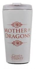 CurePink Nerezový cestovní hrnek Game Of Thrones: Targaryen's Mother Of Dragons - Matka draků (objem 300 ml)