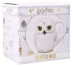 CurePink 3D keramický hrnek Harry Potter: Sova Hedwiga (objem 425 ml)