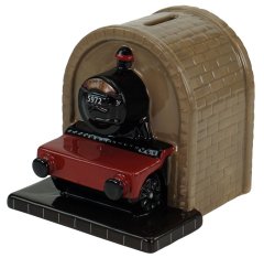 CurePink Keramická pokladnička Harry Potter: Bradavický Express (12 x 11 x 11 cm)