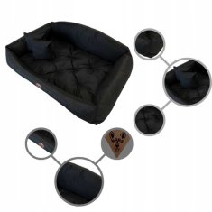 KOMFORTHOME Černý voděodolný pelíšek pro psy 100x75 cm