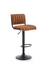 Halmar Barová židle H88 rám - černá, čalounění - hnědá (1p=2szt)