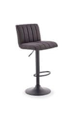 Halmar Barová židle H89 rám - černá, čalounění - tmavě šedá (1p=2szt)