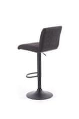 Halmar Barová židle H89 rám - černá, čalounění - tmavě šedá (1p=2szt)