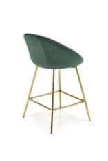 Halmar Barová židle H112 tmavě zelená / zlatá (2p=2szt) (2 Karton)