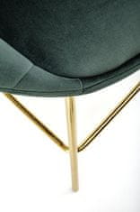Halmar Barová židle H112 tmavě zelená / zlatá (2p=2szt) (2 Karton)
