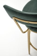 Halmar Barová židle H115 tmavě zelená / zlatá (2p=2szt) (2 Karton)