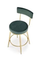 Halmar Barová židle H115 tmavě zelená / zlatá (2p=2szt) (2 Karton)