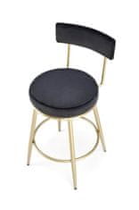 Halmar Barová židle H115 černá / zlatá (2p=2szt) (2 Karton)