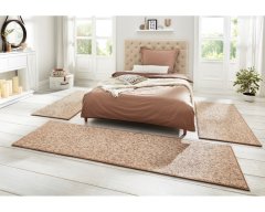 BT Carpet Ložnicová sada Wolly 102842 Beige Brown (Rozměry koberců 3 díly: 67x140 (2x), 67x250 (1x))