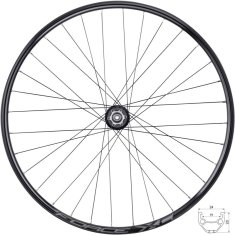 Force Zapletené kolo XC Disc 7026041 622-19 - přední 100/9 mm 80450, 32 děr, 6 děr, černá (28/29)