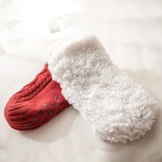 VIVVA® Termoponožky na doma, Teplé ponožky, Chlupaté ponožky,Teplé termoponožky s flísovou podšívkou | FLEECEFEET Červená S