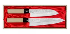 Satake Cutlery Magaroku Saku Sada 2 nožů šéfa + Santoku