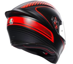 AGV Helma na moto K1 MULTI WARMUP MATT BLACK/RED vel. XL