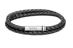 Hugo Boss Elegantní kožený dvojitý náramek 1580489 (Délka 19 cm)