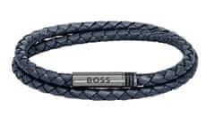 Hugo Boss Stylový kožený dvojitý náramek 1580494 (Délka 19 cm)