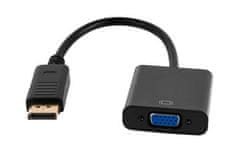 Cabletech Konektor adaptéru DISPLAYPORT zástrčka - zásuvka VGA černá KOM0849