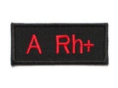 TXR Moto nášivka s krevní skupinou A Rh+