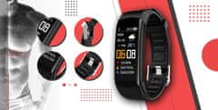 Giewont Smartband Giewont Fit&Go Duo Gw200-1 - Black + Řemínek Alert Red