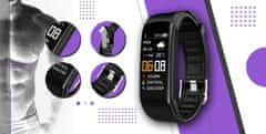 Giewont Smartband Giewont Fit&Go Duo Gw200-3 - Black + Řemínek Flora Violet