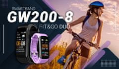 Giewont Smartband Giewont Fit&Go Duo Gw200-8 - Black + Touch Of Lavender Pásek