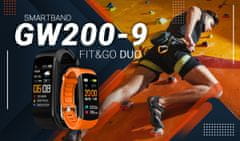 Giewont Smartband Giewont Fit&Go Duo Gw200-9 - Black + Řemínek Orange Power