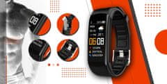 Giewont Smartband Giewont Fit&Go Duo Gw200-9 - Black + Řemínek Orange Power