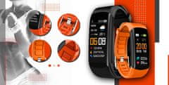 Giewont Smartband Giewont Fit&Go Duo Gw200-9 - Black + Řemínek Orange Power