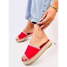 Dámské žabky espadrille Red velikost 37