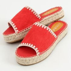 Dámské žabky espadrille Red velikost 37