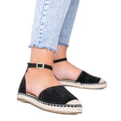 Černé sandály espadrille by Chloe Star velikost 41