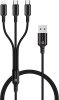 Connect IT Wirez 3in1 2x USB-C & 1x Lightning, 12 W, 1,2 m, černý (CCA-2100-BK) - rozbaleno